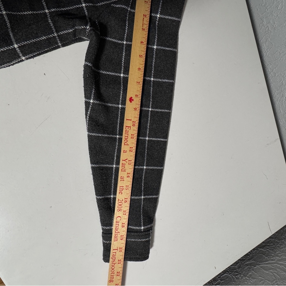 Gray Windowpane Utility Shacket Jacket - Picture 6 of 8